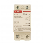 Self-Recovery Overvoltage and Undervoltage Protector, 1P+N, 63A, 230V
