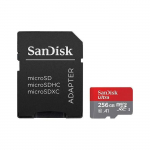 MicroSDXC flash memory SanDisk 256 GB UHS‑I U1 Class 10 A1 read 150 MB/s with SD adapter
