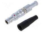 Connector: circular | plug | 00 | male | PIN: 4 | for strain relief | 2A