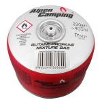 Uued tooted // Kartusz gazowy 230g Alpen Camping. certyfikat: Pi 0656, zgodny z EN417, propan-butan, zakres -10&deg;c do+ 40&deg;c, zaw&oacute;r gwintowany 7/