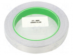 Tape: shielding | W: 15mm | L: 16.5m | Thk: 0.078mm | acrylic conductive