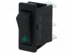 ROCKER | SPST | Pos: 2 | OFF-ON | 12A/250VAC | black | LED 12VDC | -25&divide;85&deg;C