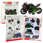 M&auml;nguala | PC | Konsoolid | Tarvikud // M&auml;nguasjad ja m&auml;ngud lastele // Motocykl Do Składania Skręcania Metal 1:14 DIY Zielono-Czarny