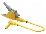 Test lead | 36A | angular banana plug 4mm,crocodile clip | yellow