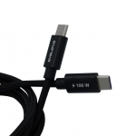 Cable Evelatus  Flex Cabel Pro USB 2.0 Type C to Type C 1.2M 100W 5A Black