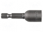 Screwdriver bit | 6-angles socket | 1/4" | HEX 7mm