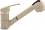 Daga sink mixer with pull-out spout, beige granite