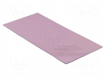 Tape: heat transfer | W: 20mm | L: 120mm | Thk: 1mm | 6W/mK | pink | 8kV | 1s.
