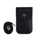 Guess PU Grained Triangle Logo Phone Bag / Black