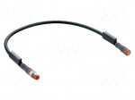 Cable: for sensors/automation | M8 | PIN: 3 | 1m | plug | 60VDC | 50VAC | 4A
