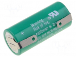 Battery: lithium | 3V | 2/3AA,2/3R6 | soldering lugs | &Oslash;14.8x33.5mm