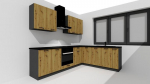 Cosmo Design ANIKA kitchen furniture set, artisan oak/graphite 2.0/2.6