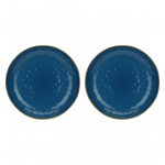 Set of 2 Concerto Blu Avio Round Bowls - Navy Blue, 30 cm