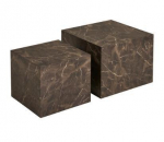 COFFEE TABLE BROWN SET 40X40X36 50X50X40