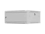 LANBERG WALL-MOUNTED INSTALLATION RACK CABINET 19" 4U 600X600 GREY, METAL DOOR (FLAT PACK)