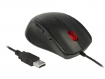 DeLOCK 12548 mouse Office Left-hand USB Type-A Optical 2400 DPI