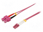 Fiber patch cord | OM4 | LC/UPC,SC/UPC | 0.5m | 50/125um | LSZH | grey