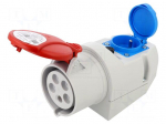Connector: AC supply 3-phase | socket | female | 32A | 400VAC | IP44