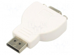 Adapter | D-Sub 15pin socket,DisplayPort plug,VGA female | white