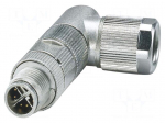 Connector: M12 | plug | PIN: 8 | 48V | angled | IP65 | crimped | X | 500mA