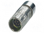 Connector: M17 | plug | M17 PRO | PIN: 8 | 630V | 14A | IP67 | 7+PE | crimped