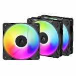 ARCTIC P12 PRO Reverse PWM PST A-RGB High-Performance Fans 120mm 4-pin 3 pcs - black