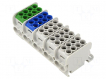 Splice terminal: distribution block | for DIN rail mounting