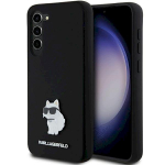 Karl Lagerfeld KLHCS24MSMHCNPK Hardcase Silicone Choupette Metal Pin for Samsung Galaxy S24+ S926 / black