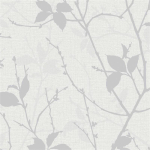 WALLPAPER 122433 BELLE WHITE/SILVER