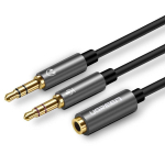 UGREEN AV140 Splitter 3.5mm 4pin female to 2x3.5mm plugs (for headphones + microphone)