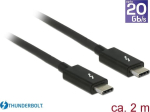USB-kaabel Delock USB-C - USB-C 2 m Black (84847)