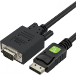 Techly DisplayPort&ndash;VGA kaabel Black 1.8m