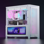 Corsair FRAME 4000D LCD RS PC-Geh&auml;use, Midi-Tower, ATX, ARGB, Tempered Glass - wei&szlig;