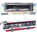 M&auml;nguala | PC | Konsoolid | Tarvikud // M&auml;nguasjad ja m&auml;ngud lastele // Autobus Miejski Metalowy Dźwięk Światła 1:42 Czerwony