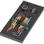 Wera 9740 foam insert L-key set 1, 20 pieces, screwdriver black/grey, in foam insert for tool trolley