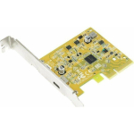 V&otilde;rgukaart Sunix IO PCIe3.0 x4 1xUSB Type-C 3.2 Gen2x2 (USB2321C) LP koos madala profiiliga kinnitusplaadiga