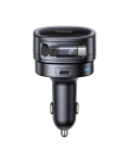 Adapter Baseus  Auto ladetajs PrimeTrip VR1 60W 12-24V USB-A + USB-C QC PD ar ievelkamu 0 8 m USB-C kabeli  melns C00069001121-00 (6932172690274)