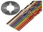 Wire: ribbon | 1.27mm | stranded | Cu | 34x28AWG | unshielded | PVC | 49V