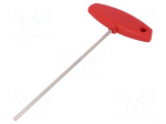 Key | hexagon keys | HEX 3mm | Overall len: 382mm | Kind of handle: T