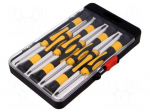 Kit: screwdrivers | Pcs: 7 | Phillips cross,precision,slot