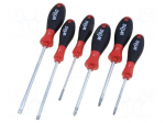 Kit: screwdrivers | Pcs: 6 | Phillips cross,Pozidriv cross,slot