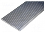 Heatsink: extruded | grilled | L: 1000mm | W: 150mm | H: 15mm | aluminium