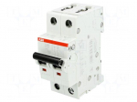 Circuit breaker | 400VAC | Inom: 10A | Poles: 2 | DIN | Charact: C | 6kA