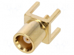 Socket | MCX | female | straight | 50&Omega; | THT | teflon | gold-plated
