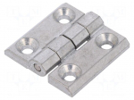 Hinge | Width: 40mm | zinc and aluminium alloy | natural | H: 40mm