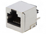 Socket | RJ45 | PIN: 8 | Cat: 6a | shielded | Layout: 8p8c | THT | straight