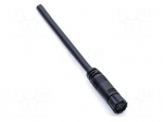 Connector: M8 | 1m | female | PIN: 3 | straight | plug | 3A | IP67 | 60V