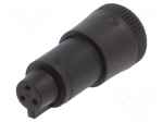 Plug | Connector: F | 719 | female | PIN: 3 | unshielded | gold-plated | 3A