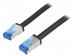 Patch cord | S/FTP | 6a | stranded | Cu | PE | black | 2m | 26AWG