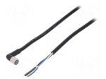 Connection lead | M8 | PIN: 4 | angled | Len: 2m | plug | 1A | -10&divide;80&deg;C | IP67